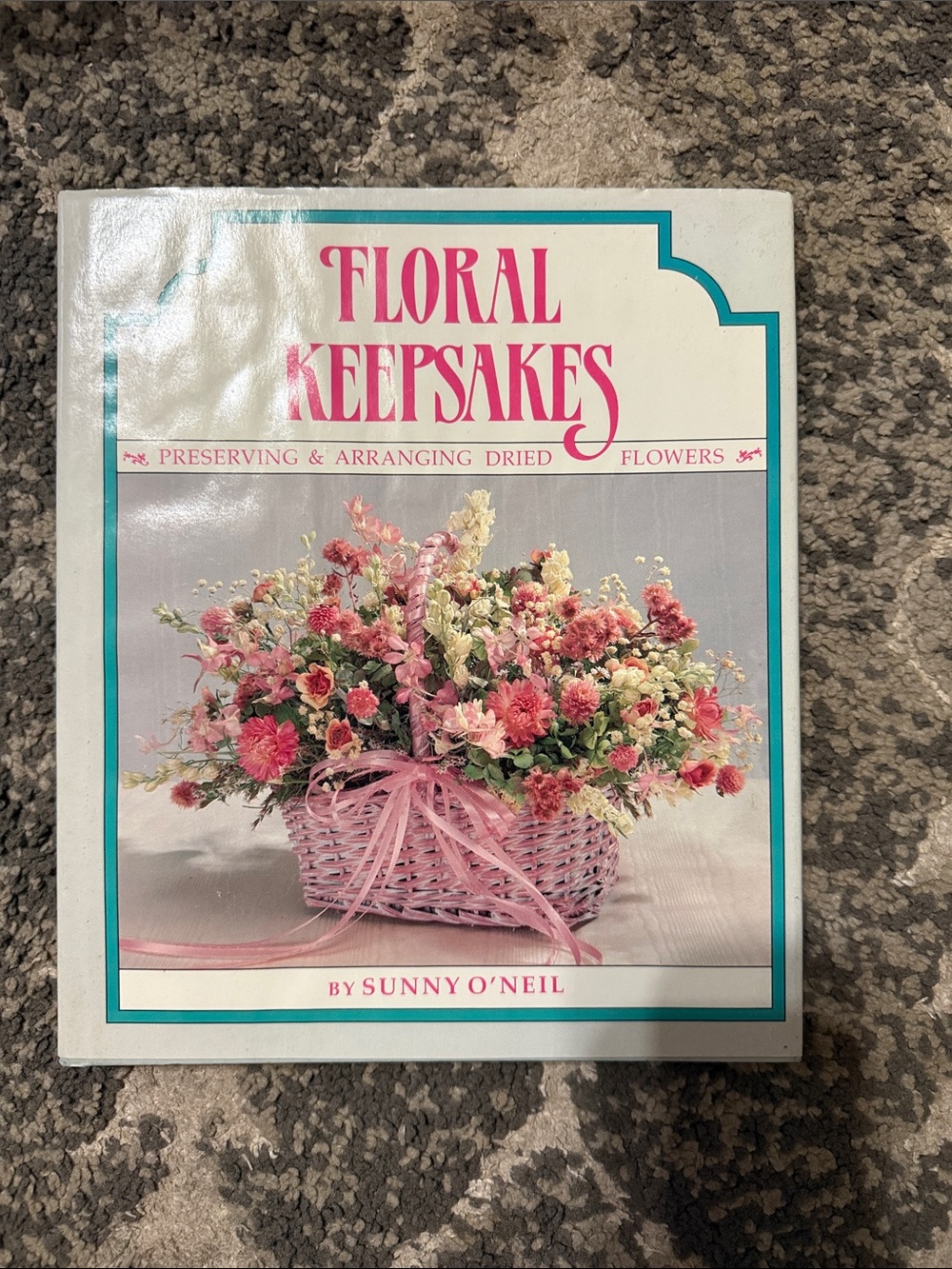 O'Neill Pink Floral Basket Coffee Table Book